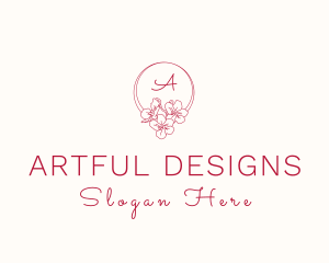 Orchid Flower Garden logo design