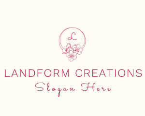 Orchid Flower Garden logo design