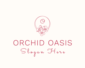 Orchid Flower Garden logo design