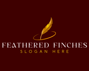 Feather Quill Writing logo design