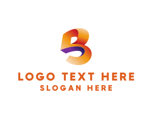 Orange Orange - Abstract Letter B logo design
