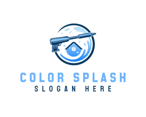 Power Wash Cleaning Wave logo design