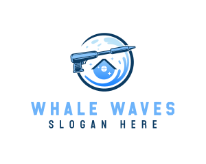 Power Wash Cleaning Wave logo design