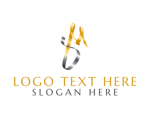 Monogram - Elegant Metallic Business logo design
