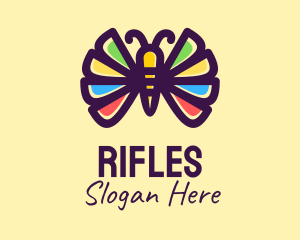 Colorful Butterfly Wings Logo