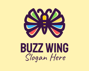 Colorful Butterfly Wings logo design