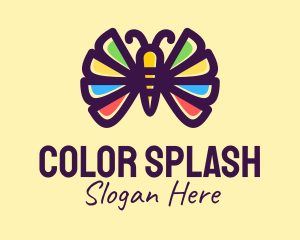 Colorful Butterfly Wings logo design