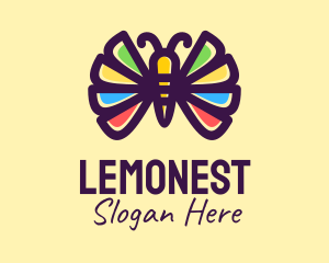 Moth - Colorful Butterfly Wings logo design