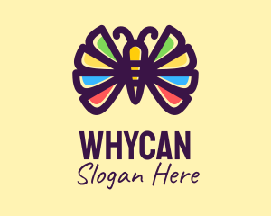 Colorful Butterfly Wings logo design
