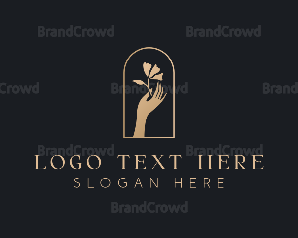 Flower Hand Elegant Logo