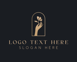 Arch - Flower Hand Elegant logo design