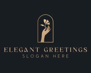 Flower Hand Elegant logo design