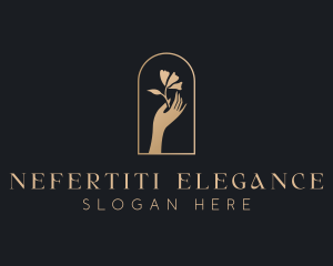 Flower Hand Elegant logo design