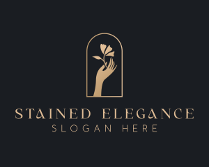 Flower Hand Elegant logo design