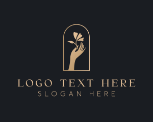 Beauty - Flower Hand Elegant logo design