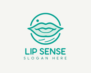 Green Lips Circle logo design