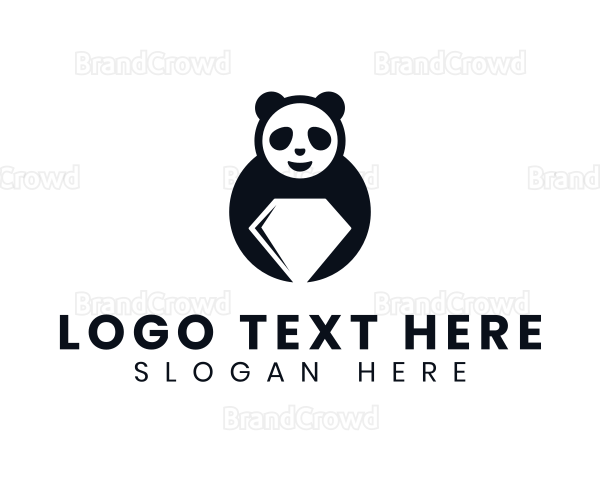 Panda Bear Diamond Logo