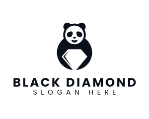 Panda Bear Diamond logo design