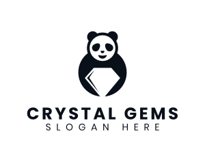 Panda Bear Diamond logo design