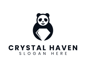 Panda Bear Diamond logo design