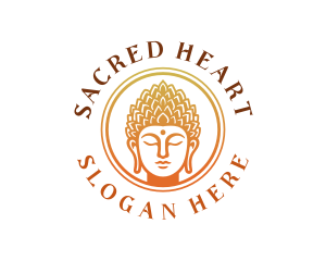 Buddha Sacred Statue logo design