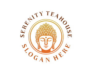 Buddha Sacred Statue logo design