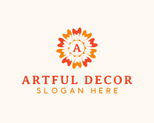 Flower Petals Decor logo design