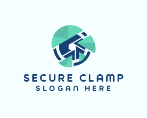 Lens Surveillance Security logo design