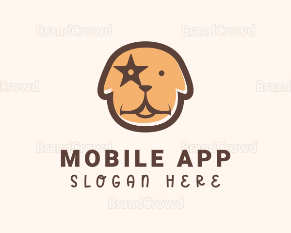 Brown Star Dog Grooming Logo