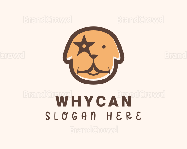 Brown Star Dog Grooming Logo