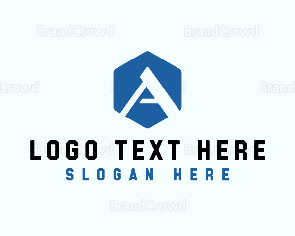 Geometric Hexagon Business letter A Logo