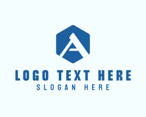 Modern - Geometric Hexagon letter A logo design