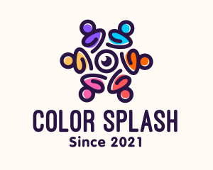 Colorful Group Video Meeting logo design