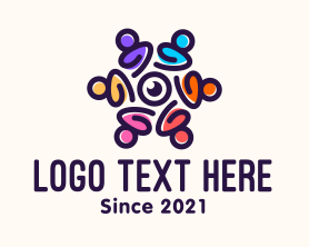 Employee - Colorful Group Video Meeting logo design