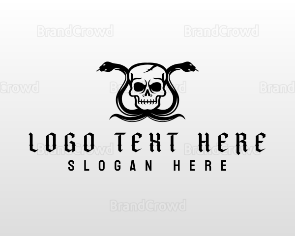 Scary Skull Snake Logo