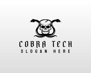 Scary Skull Snake  logo design