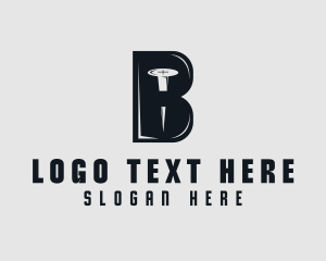 Workshop - Carpenter Tool Letter B logo design
