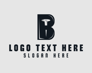 Builder - Carpenter Tool Letter B logo design