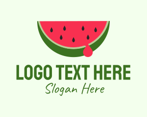 Fruit Market - Fresh Watermelon Fruit logo design