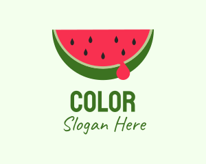 Fresh Watermelon Fruit Logo