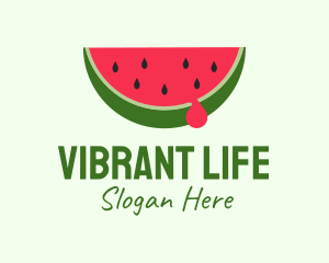 Fresh Watermelon Fruit logo design