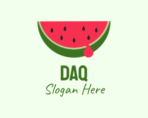 Organic - Fresh Watermelon Fruit logo design