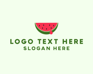 Fresh Watermelon Fruit logo design