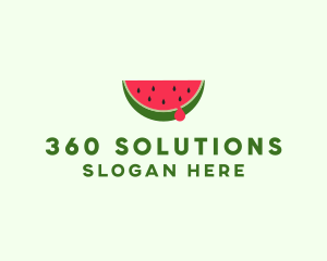 Fresh Watermelon Fruit logo design