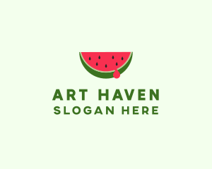 Fresh Watermelon Fruit logo design