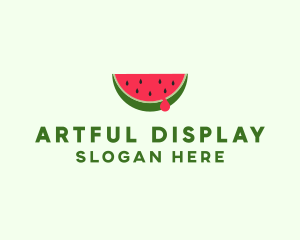 Fresh Watermelon Fruit logo design