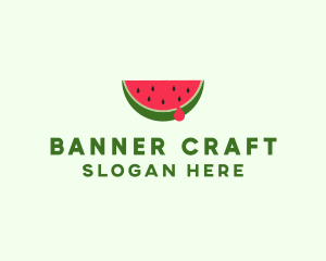 Fresh Watermelon Fruit logo design