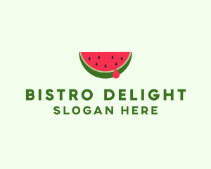 Fresh Watermelon Fruit logo design