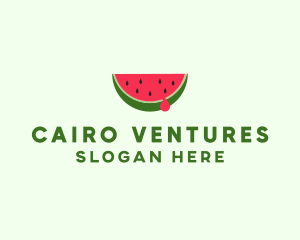 Fresh Watermelon Fruit logo design