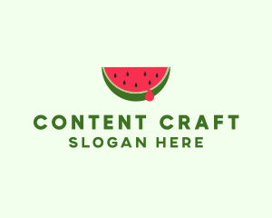 Fresh Watermelon Fruit logo design